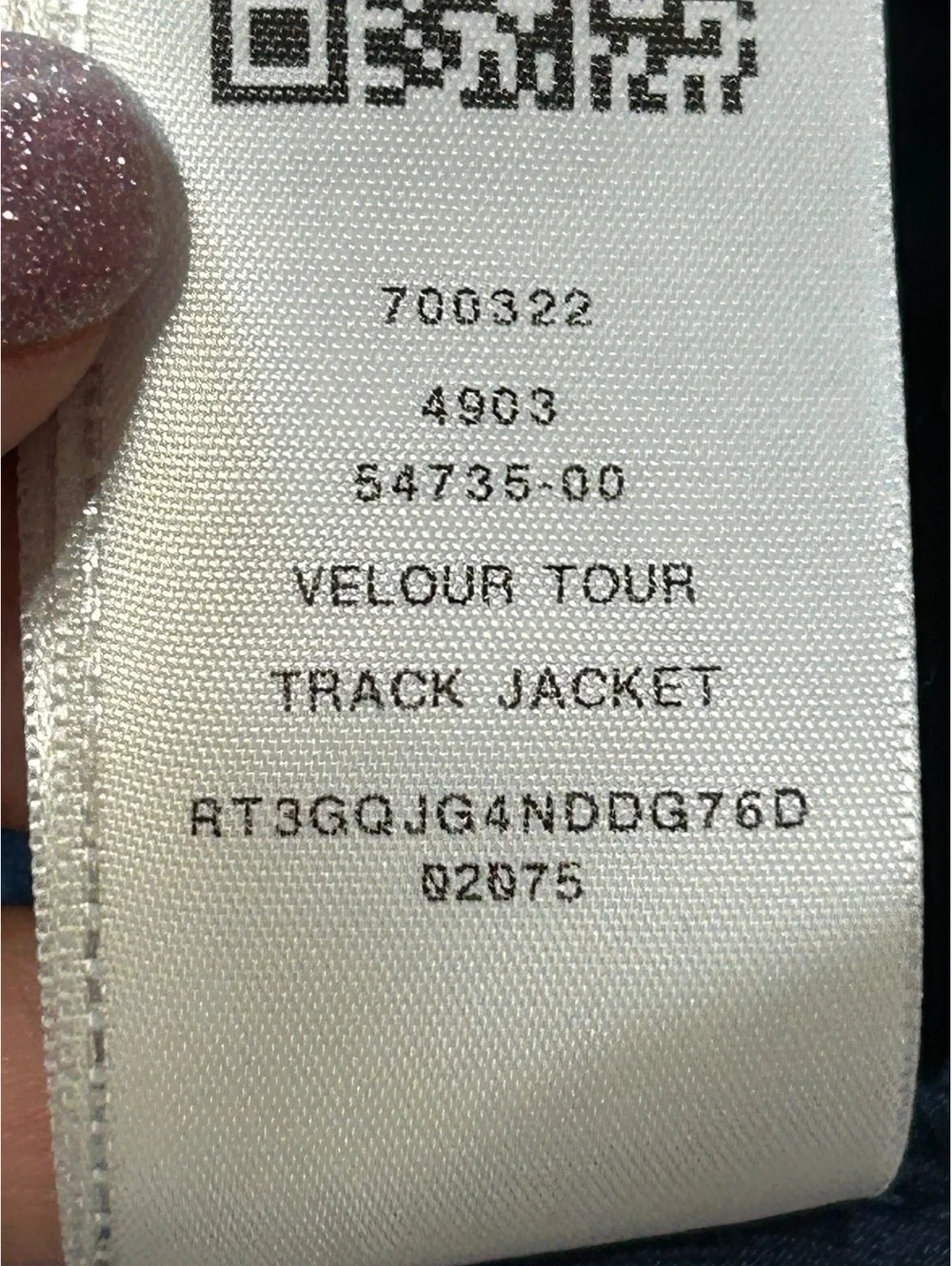 True Religion Velour World Tour Track Jacket